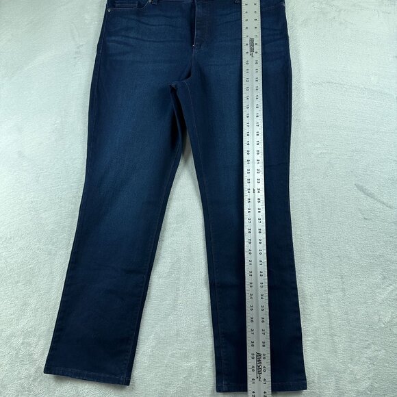 Bandolino AMY Straight Leg Jeans Womens Size 18 High Rise Dark Wash Blue - Picture 11 of 12